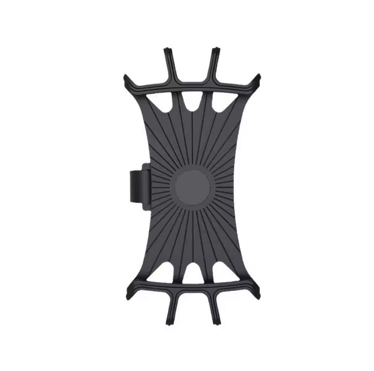 Support téléphone GlideSafely en silicone noir, vue de face