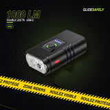 Lumière LED Vélo Avant - USB Rechargeable IPX5